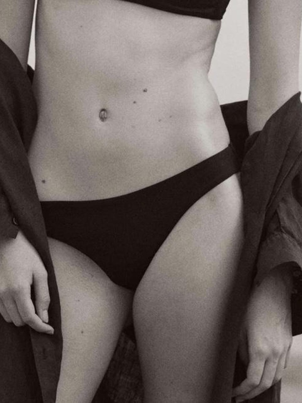 $145 ASCENO naples simple & chic black bikini bottom M